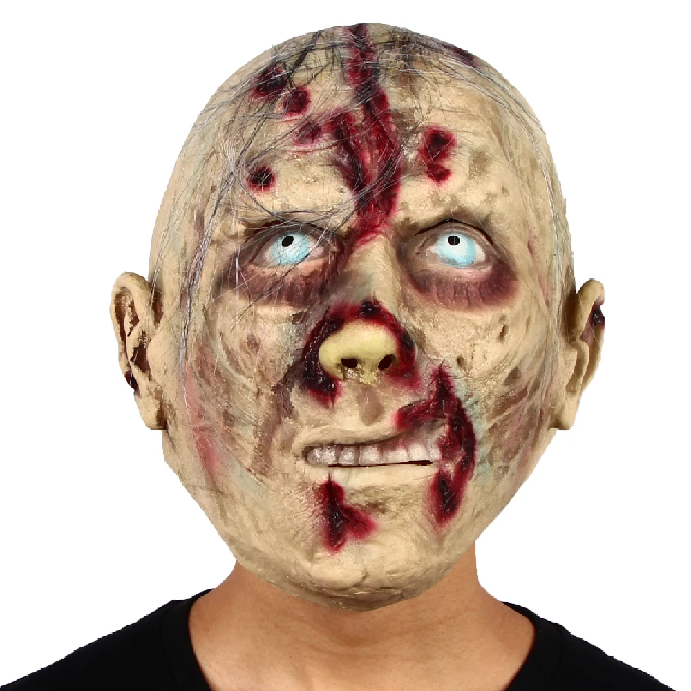 Patygr Хэллоуин чёрные страшные маски для взрослых маска зомби вампира латексная