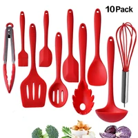 10pcs non stick kitchenware silicone heat resistant kitchen cooking utensils baking tool cooking tool sets