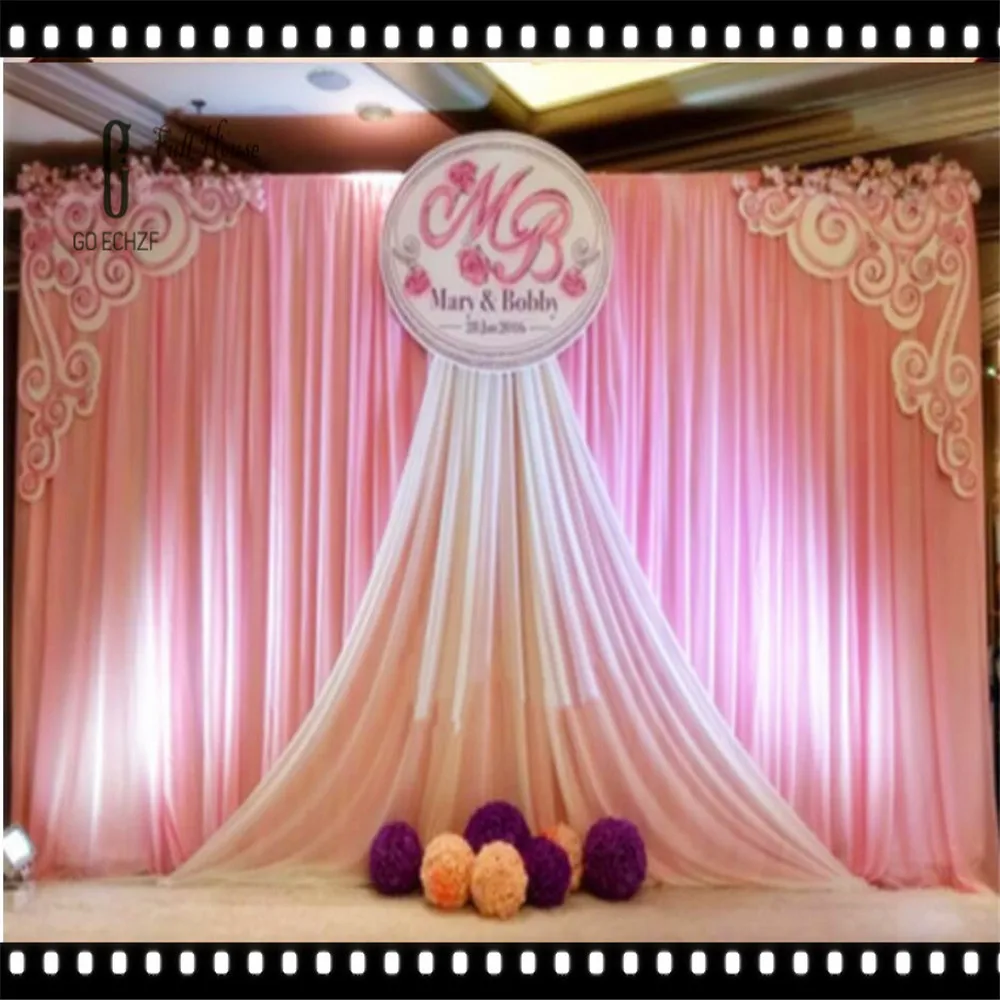 

Hot Sale stage background Wedding Backdrop Curtain Beautiful Decorations 6m*3m Background Scene Party Supplies 124 B