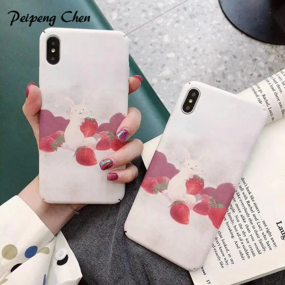 PEIPENG мультяшный чехол для телефона Apple iphone 6 S 7 8 Plus милый ПК Жесткий Чехол X XS MAX XR
