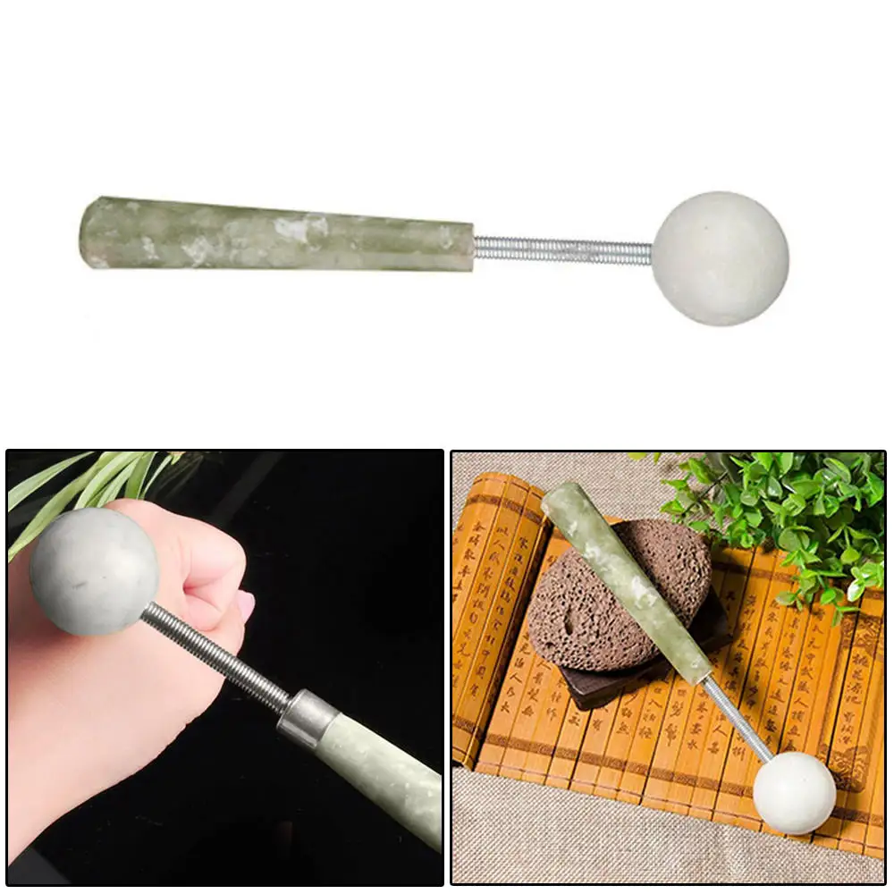 Круглый нефритовый ролик натуральный массаж искусственный камень косметические