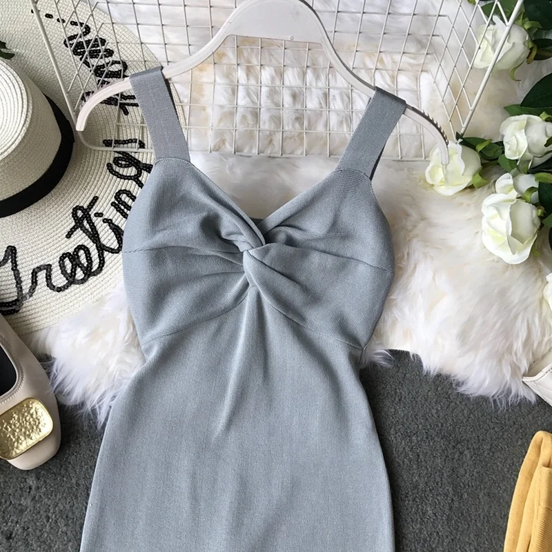 Платье Gagarich женское эластичное облегающее однотонное элегантное Бандажное с