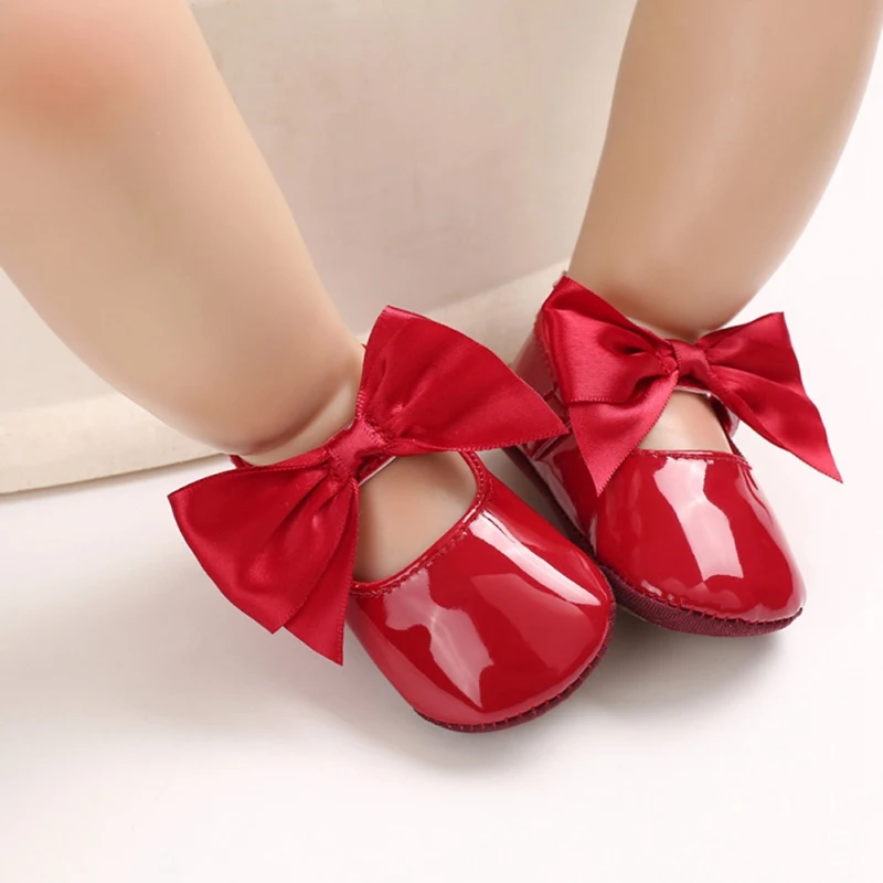 

WEIXINBUY Baby Girls Shoes Flowers Bow Baby Gril Dance Party Shoes Spring Autumn Children Footwear First Walkers 0-18M .