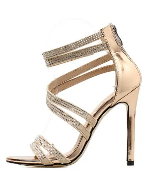 

Straight diamond crystal women's high heels 35 42