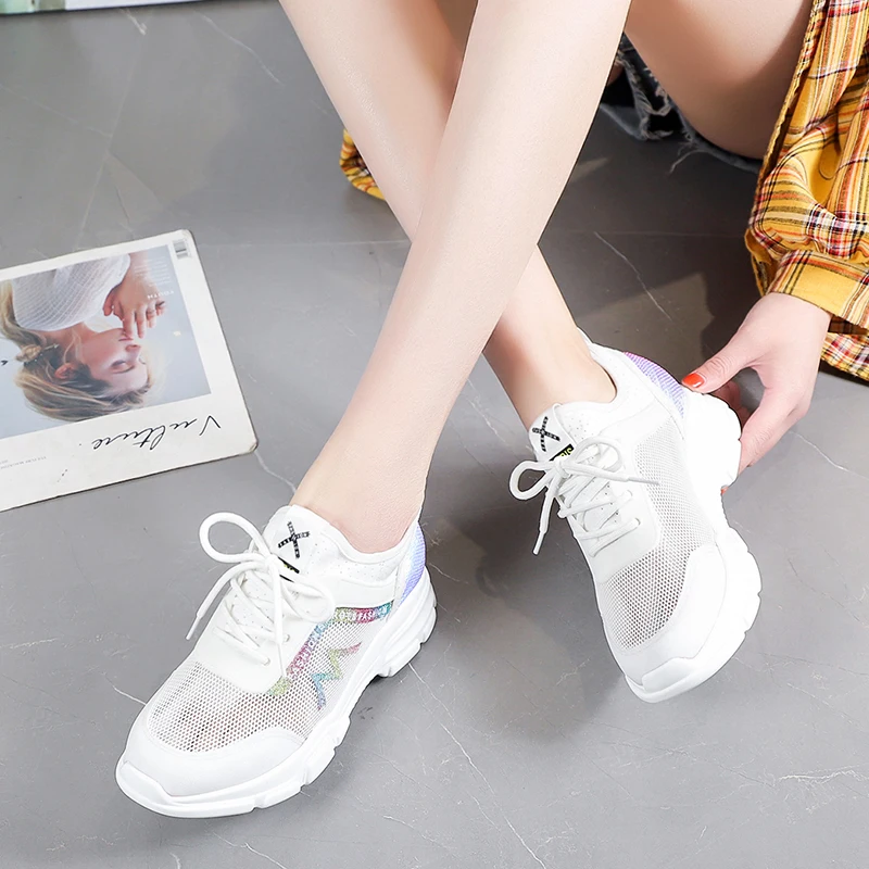 

Sports Shoes Women Breathable Sneakers Women White Shoes For Basket Femme Woman Black Vulcanize Shoes Couple Casual Sneaker