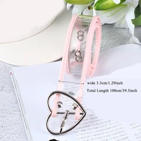 resin transparent belts heart square round metal buckle belt harajuku casual waistband pink white black dress accessories blets