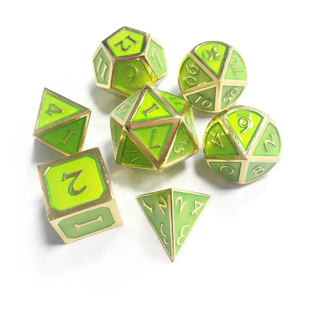 Outlet новый шрифт для подземелий и драконов 7 шт./компл. инновационный RPG Dice D &amp Metal Set