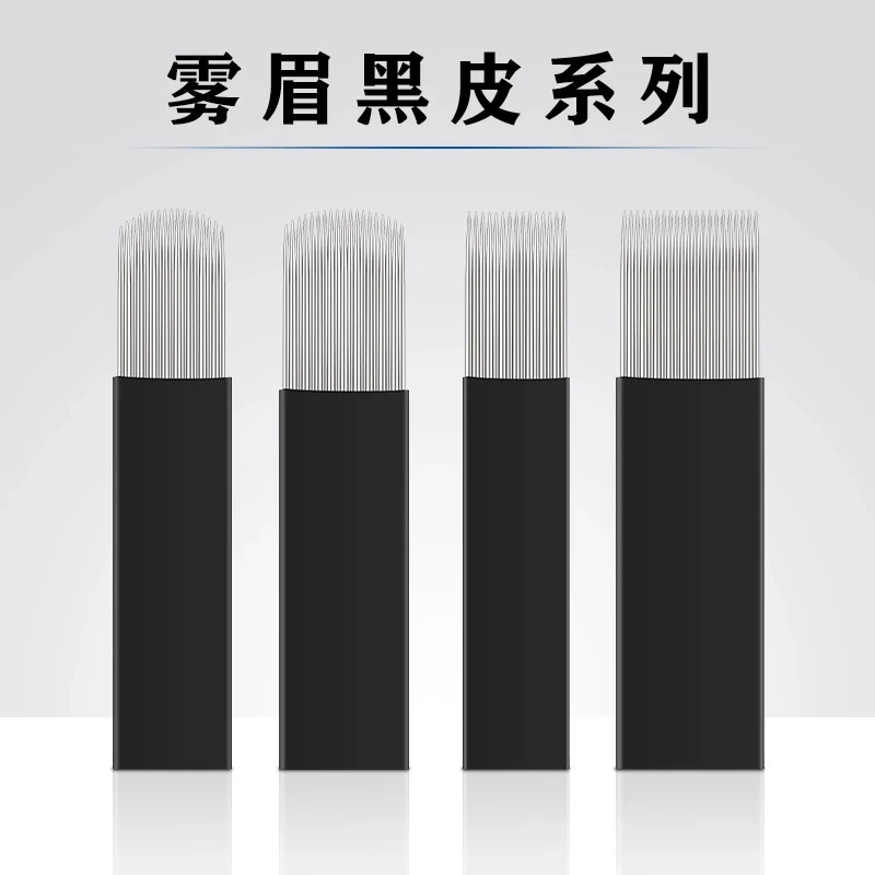 

50pcs 0.25mm Microblading 15/17U/19U/21 Pins Double Row Shading Blades Needle For Eyebrow Permanent Makeup Fog Tattoo Manual Pen