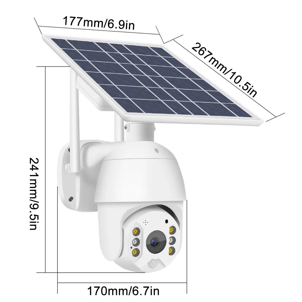 

Security Monitor System Surveillance Camera 2.4 GHZ Speed Dome Camera Waterproof Night Vision Solar Battery Powered Wifi Camera