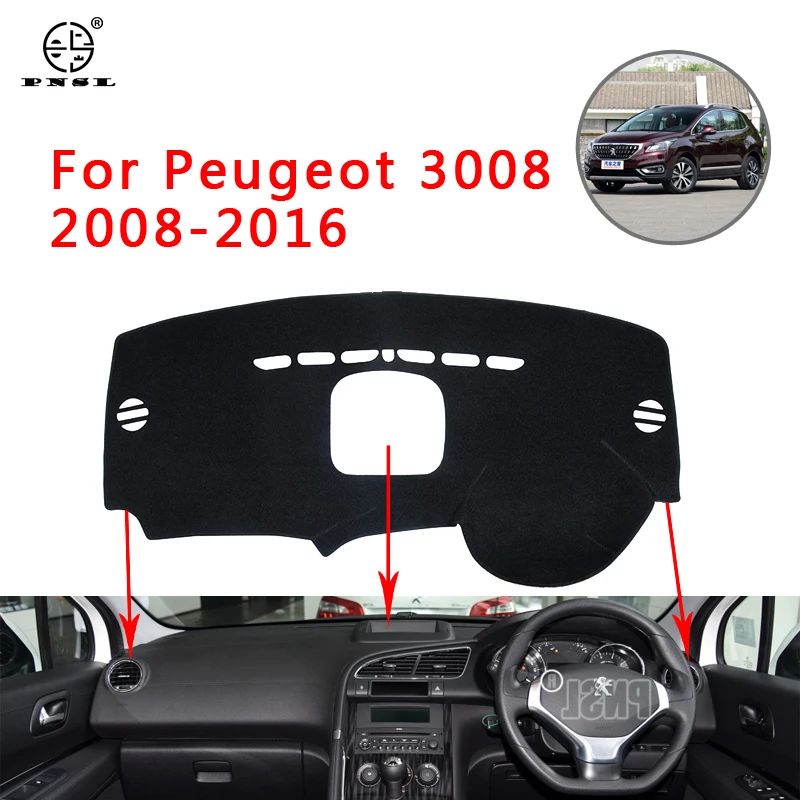 PNSL коврик для приборной панели автомобиля Peugeot 3008 2008-2016 защита от солнца
