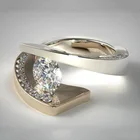 Горячая Распродажа, новое кольцо из искусственного бриллианта с инкрустированным бриллиантом, обручальное кольцо с разными цветами