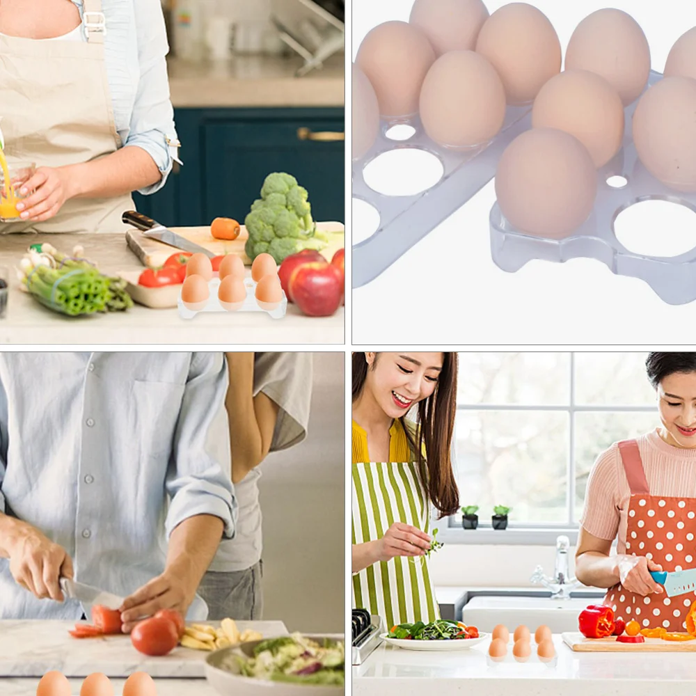 

2pcs Practical Egg Box Refrigerator Egg Tray Egg Holder Durable Egg Storage Case