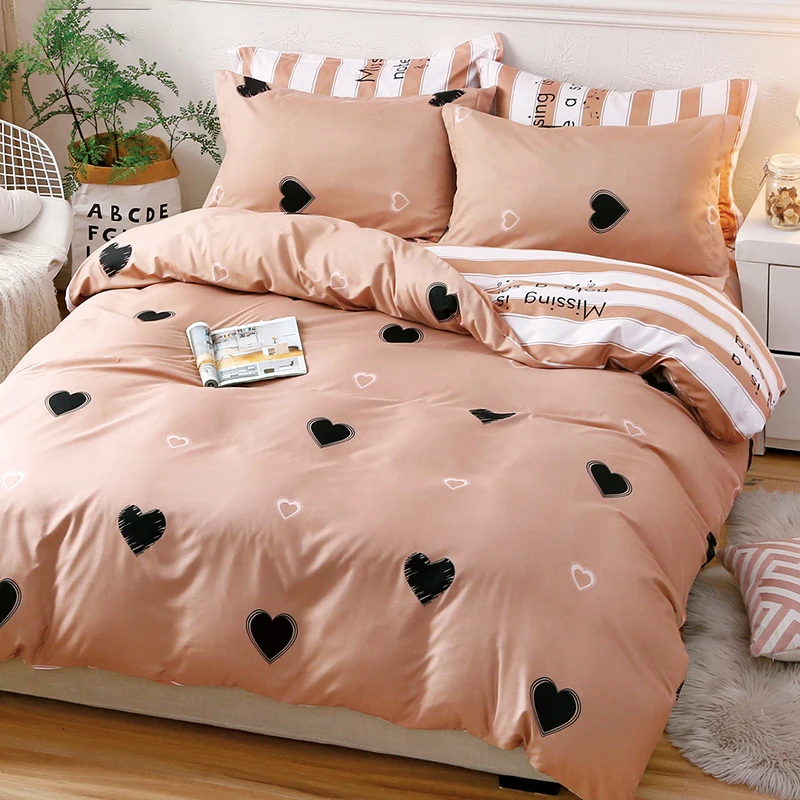 

Alanna X series 3-4 Printed Solid bedding sets Home Bedding Set 4-7pcs High Quality Lovely Pattern with Star tree flower