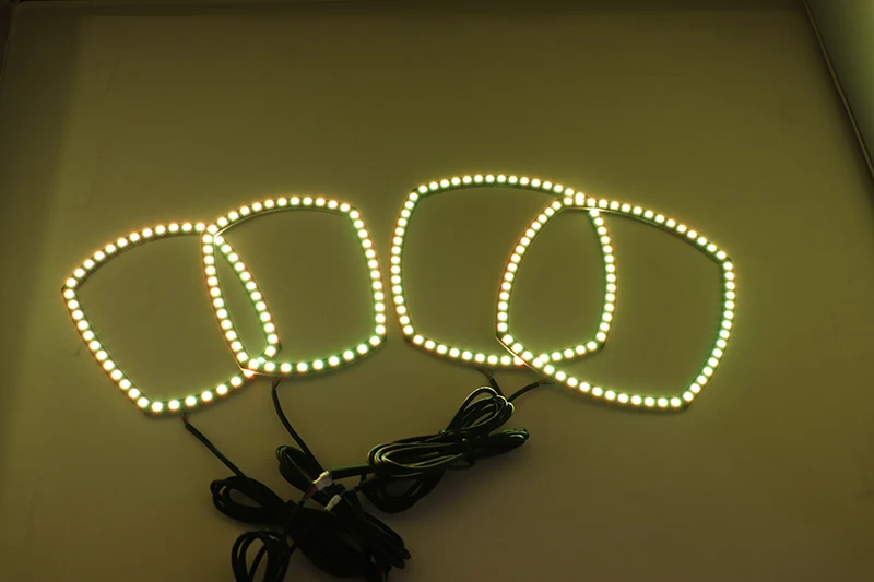 Ультра яркий 5050 SMD многоцветный RGB светодиодный набор ангельских глаз с пультом дистанционного управления для Dodge charger 2011 2012 2013 Автомобильный Стайлинг