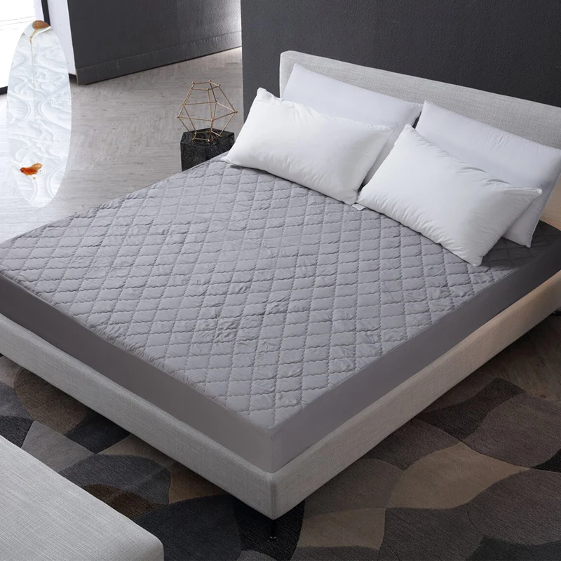 

Pure Color Quilted Embossed Waterproof Mattress Cover Soft Breathable Fitted Sheet Personal Care Mattress Cover