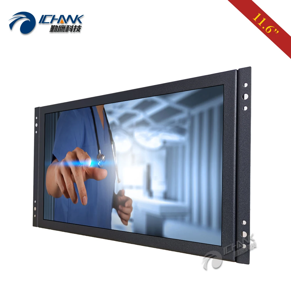 ZK116TC-253/11," 12" дюймов 1920x1080p широкоформатный HDMI USB VGA встроенный открытая рамка резистивный сенсорный ЖК-экран монитор