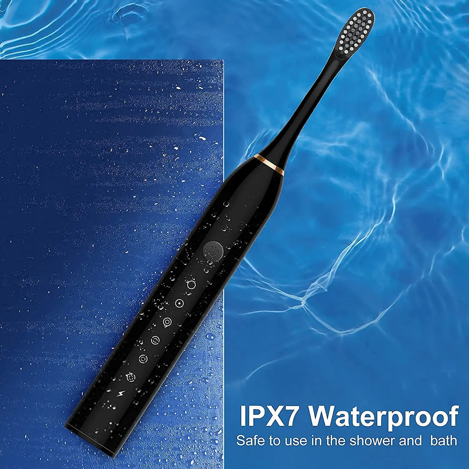 

Electric Toothbrush USB Rechargeable Sonic Tooth Brush 6 Cleaning Modes and Smart Timer Whitening Toothbrushes with 8 Brush Head