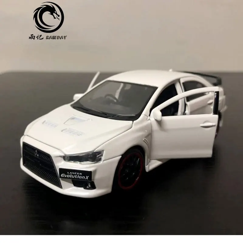 RD 1/32 масштабная модель автомобиля игрушки Mitsubishi Lancer Evolution X звук и свет Литье Металла Отступить модели автомобиля игрушки для подарка, для детей