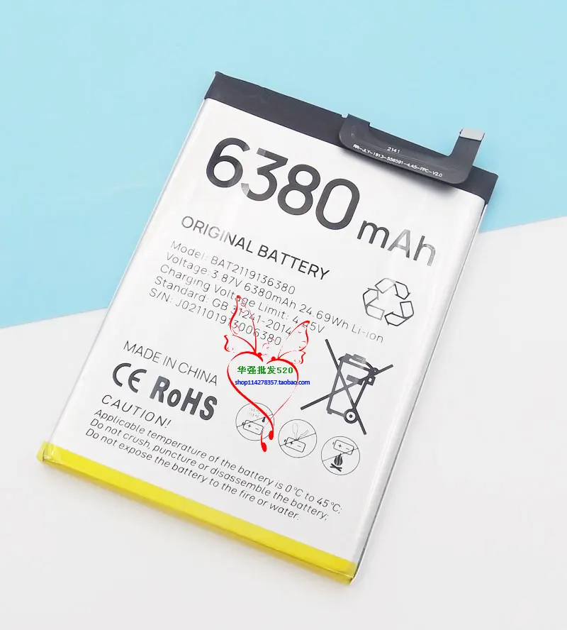 new original doogee n40 pro battery inner cellphone battery repair replacement accessories for doogee n40 pro smart phone free global shipping
