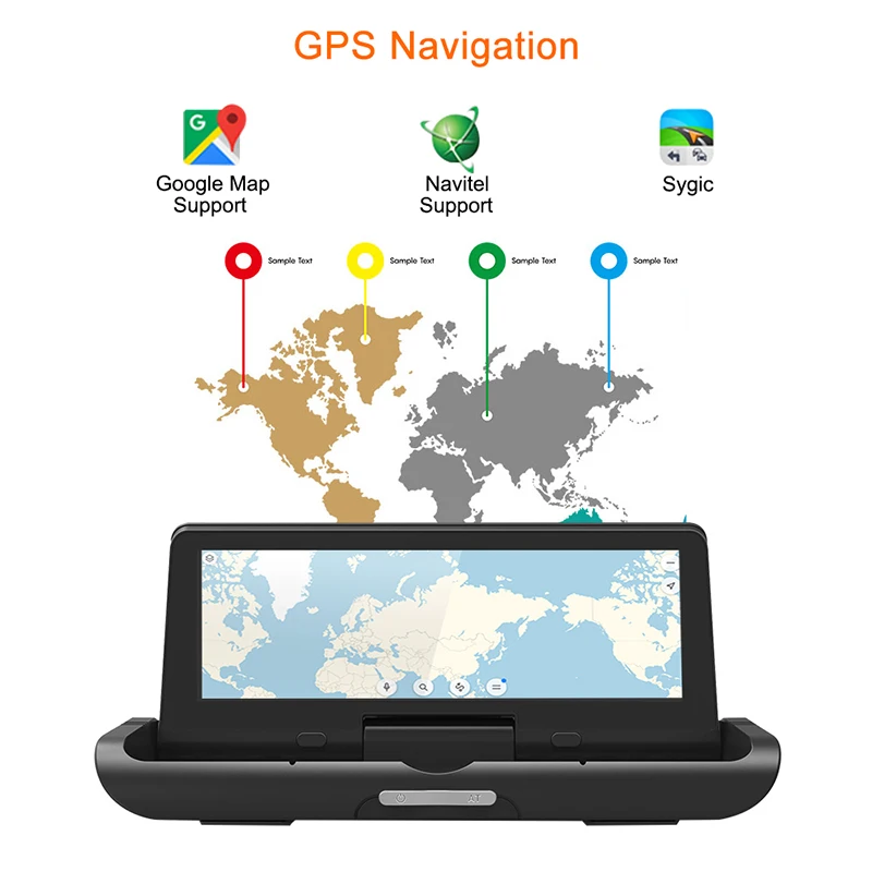 Автомобильный регистратор 8 дюймов 4G IPS Android 5 1 Wi Fi FHD 1080P двойной объектив