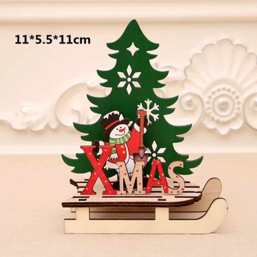 1pc snowman Navidad, Деревянные Подсвечники, подсвечники, фонарь, винтажные рождественские украшения для дома, новогодние вечерние украшения, подарки - Цвет: 1pc snowman
