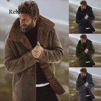 2019 winter mens jacket fashion brand clothing fleece lining thick warm wool coat mens wool blend mens jacket large size
