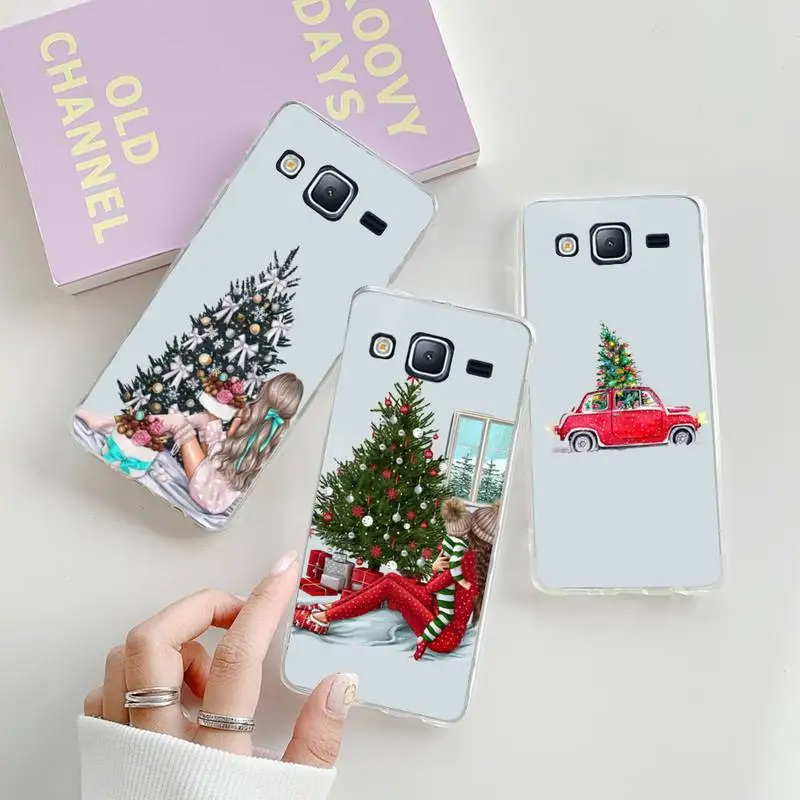 

Christmas girl happy cartoon Phone Case Transparent For Samsung Galaxy S Note 8 9 11 20 10 Pro E LITE P Plus A81