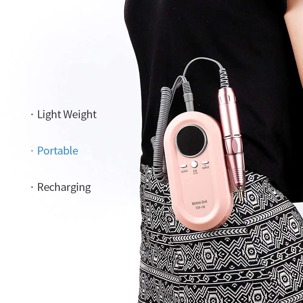 Портативная электрическая дрель для ногтей 20 Вт 30000 об/мин набор инструментов