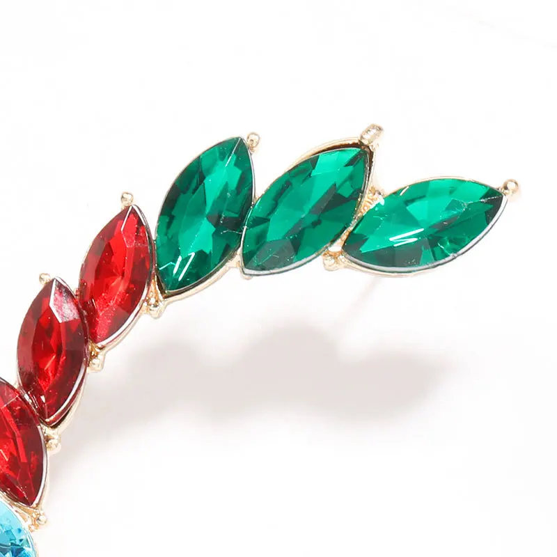 

Fashion Popular Personality Irregular Pink Rhinestone Dangle Earrings Women's Exaggerated Atmosphere Temperament Jewelry