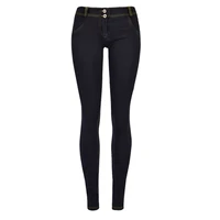 new women clothing popular peach hip pants fitness same paragraph cotton pure black stretch comfortable low waist denim trousers