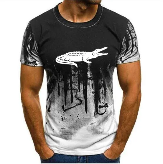 Новинка камуфляжная футболка CXGR с изображением аллигатора крокодила животного