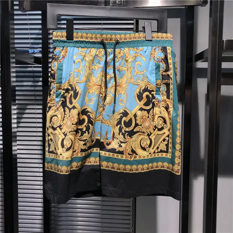 

2021 summer men's clothing short-sleeved ice silk youth sports and leisure suit tide brand Korean handsome two-piece men's suit