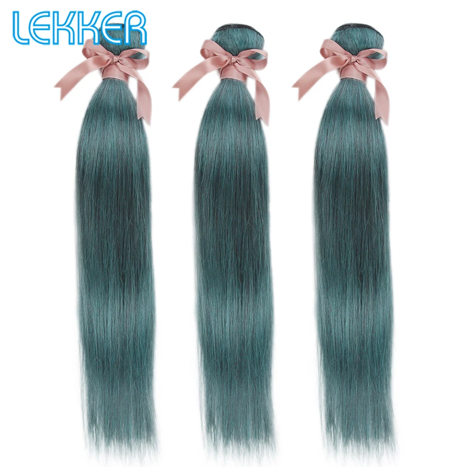 Lekker волосы бразильские Straigtht Связки с закрытием свободная часть предварительно