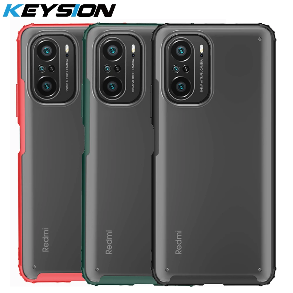 

KEYSION Fashion Matte Phone Case for Xiaomi POCO F3 5G Mi 11i Transparent Shockproof Phone Back Cover for Redmi K40 Pro + Plus