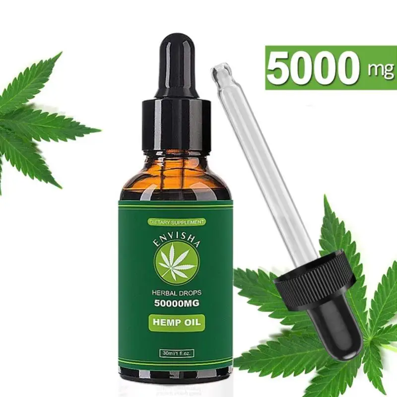

50000mg Hemp Oil Seed Oil 100% Pure Organic Therapeutic Sleep For Pain Relief Drops Inflammatory Anxiety Anti Extract Grade X5W5