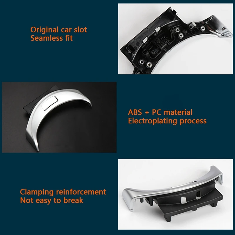 

ABS+PC Center Console Armrest Switch Button Trim Cover for Mercedes Benz C GLC Class W205 W253 2015-2020