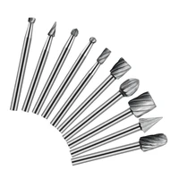 10 piece combination set high speed steel rotary file woodworking tools root carving carving file