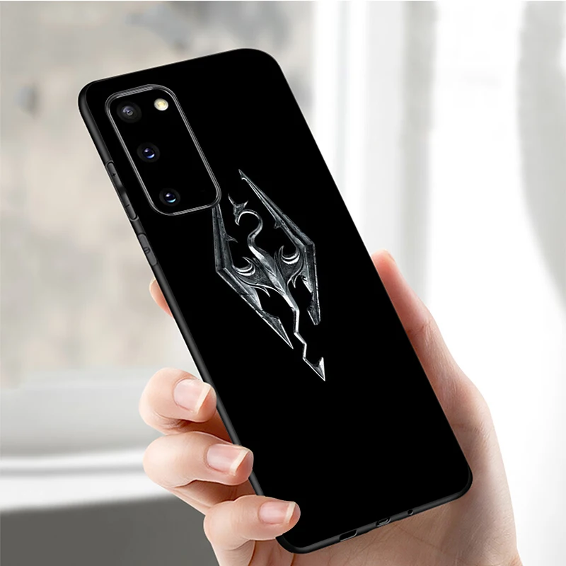 Чехол-накладка для Samsung S20 S10 S9 S8 S7 edge Plus Lite Note 8 9 10 A6 A7 A8 A9 2018 с логотипом Skyrim |