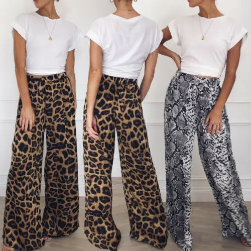 

New Fashion Streetwear Women Elegant Sexy Wide Leg High Waist Loose Casual Long Pants Trousers Plus Size