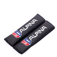 embroidery for alpina emblem car carbon fiber style seat belt cover shoulder pad for bmw e30 e46 e90 e60 e39 e36 f30 accessories