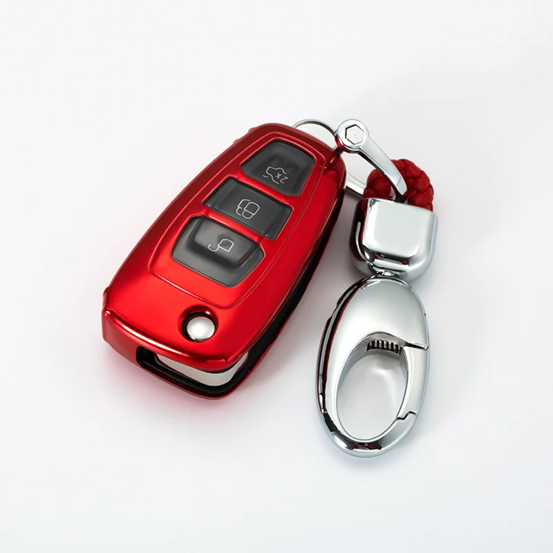 Прочный чехол для автомобильного ключа из мягкого ТПУ с полным покрытием Ford Fusion