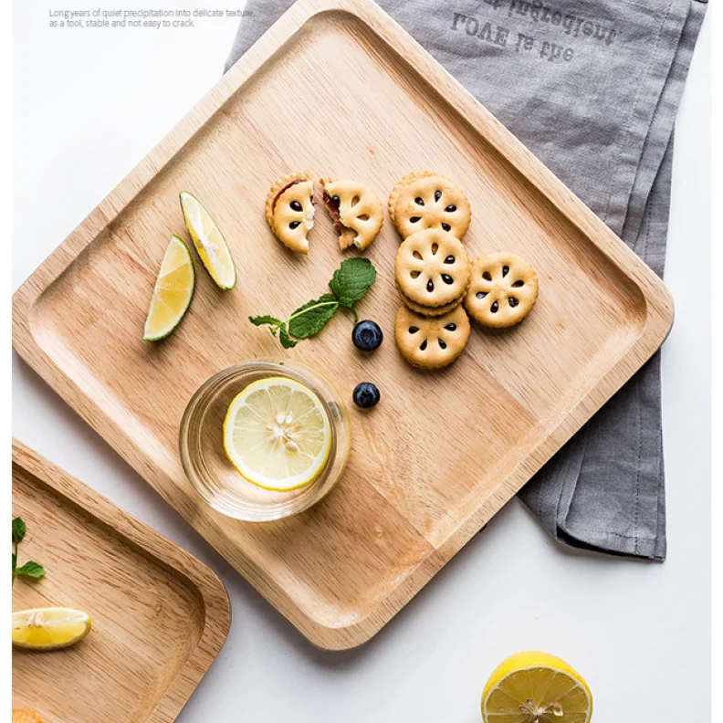 

Wood Serving Tray Coffee Table Food Snack Japanese Afternoon Tea Tray Small Minimalist Plateau De Service Tea Accessories DE50CP