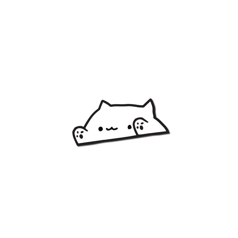 Наклейка Bongo Cat для автомобиля забавная виниловая наклейка на окно ноутбука