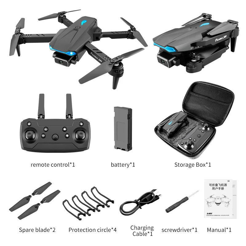 2021 Новый мини-Дрон S89 4k профессиональный HD Pix двойная камера 1080P FPV Дрон складной