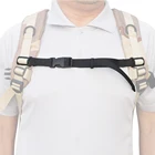 2021 обхватывающие грудь ремни застежка, черный нейлон со свистком, регулируемая противоскользящая сумка через плечо, веревка, аксессуары для рюкзака