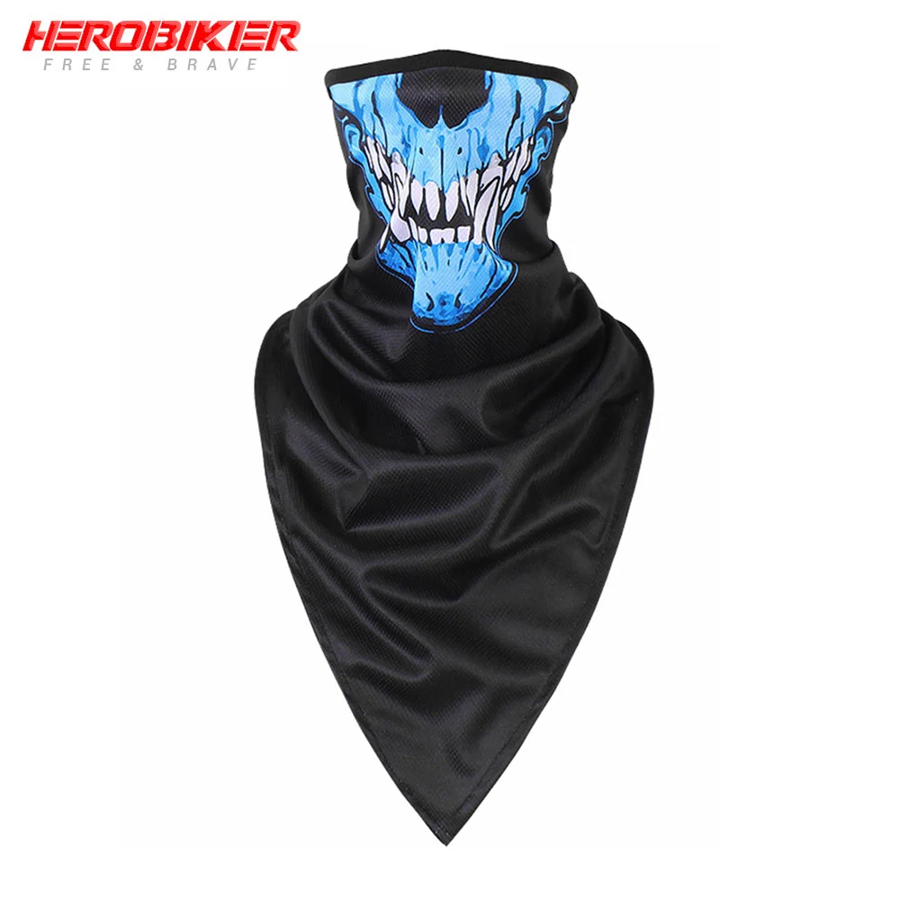 color16 HEROBIKER, новинка, Балаклава, мотоциклетная, мото, защита для лица, дышащая маска, мотоциклетная, многофункциональная, мото, полумаска, Быстросохнущий двигатель - Цвет: color16