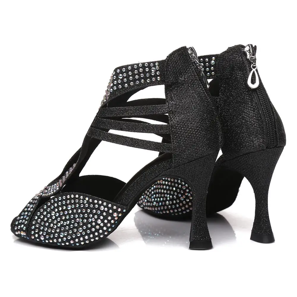 DKZSYIM черный/женская танцевальная обувь для женщин бальных латиноамериканских