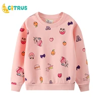 baby girl swaetshirts long sleeve cartoon comfortable soft winter red clothes looped tops clothes winter for girl