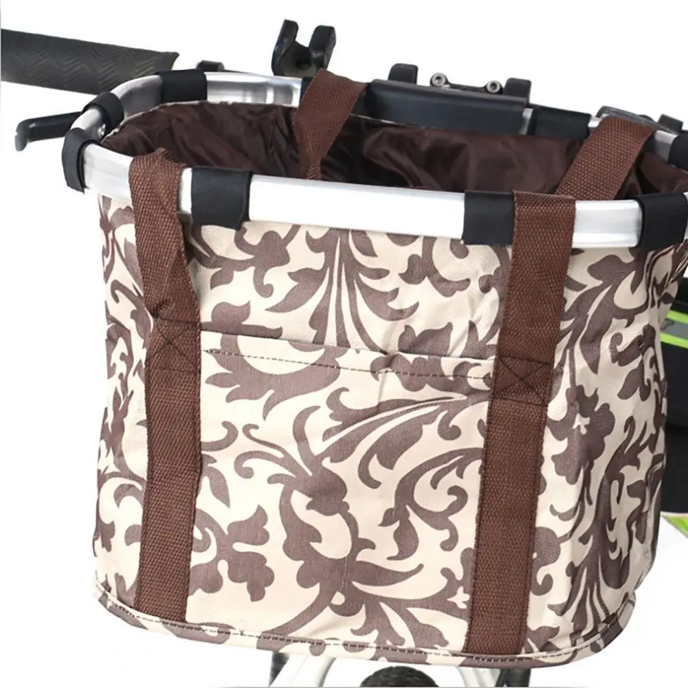 Складная велосипедная рама из алюминиевого сплава холщовая передняя корзина