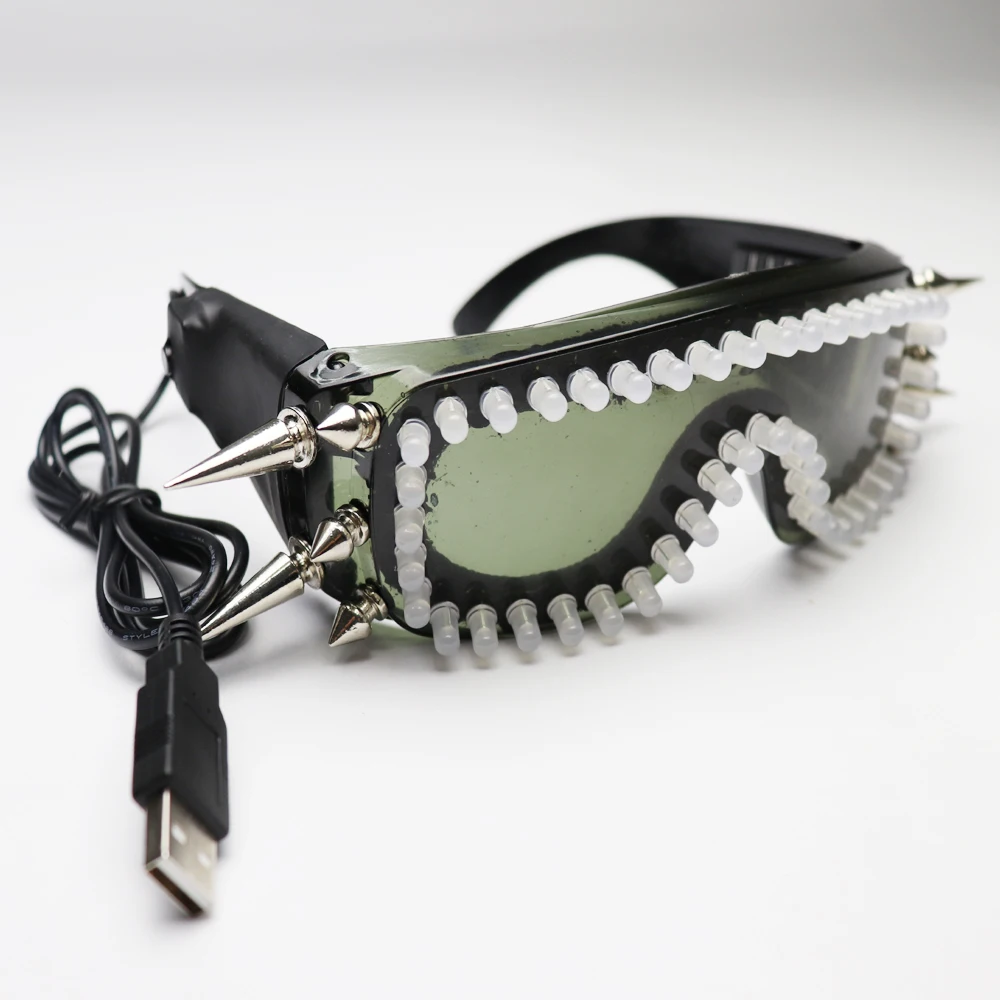 Пиксельные умные светодиодные очки полноцветные лазерные с прокладками